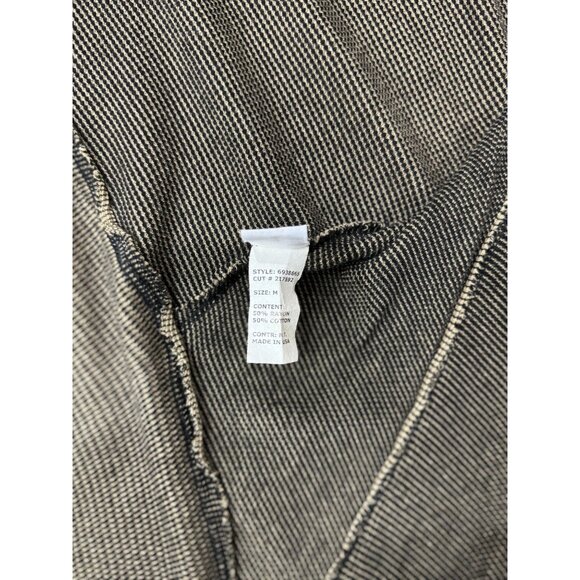 Cut Loose M Green Hooded Cardigan Jacket Drape Front Boho Longline Asymmetrical - Picture 15 of 16